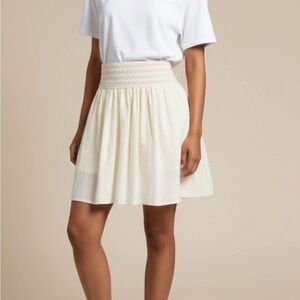 J. Crew Women's light khaki-cream A line mini-skirt, Size M